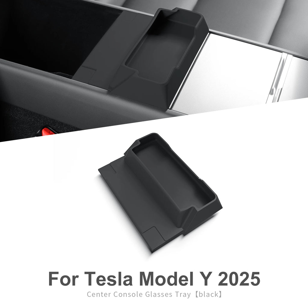 LUCKEASY for Tesla Model Y Launch 2025+ Juniper Car Glasses Tray Center Console Armrest Storage Box Organizer Accessories