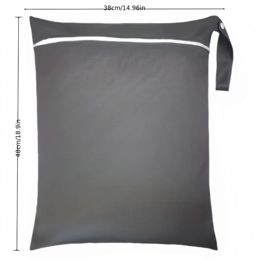 1pc Waterproof Travel Laundry Bag Wet Dry Organizer Pouch with Zipper Hanging Strap Portable Storage Bag