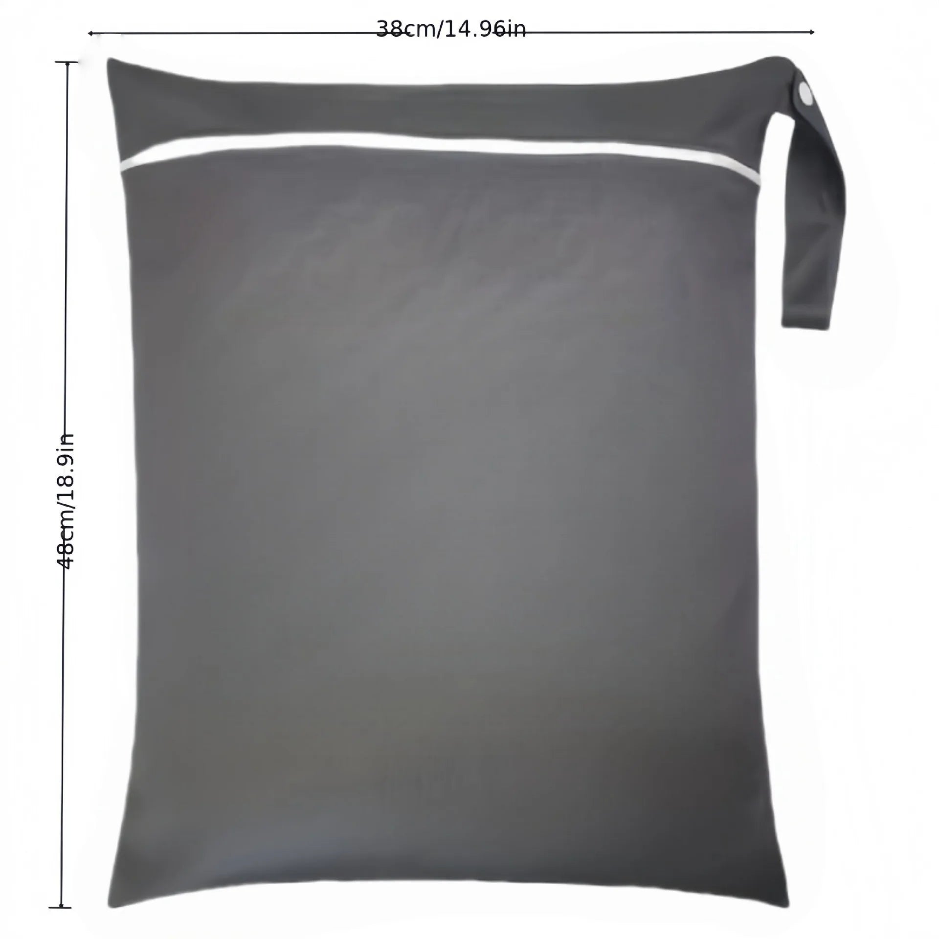 1pc Waterproof Travel Laundry Bag Wet Dry Organizer Pouch with Zipper Hanging Strap Portable Storage Bag