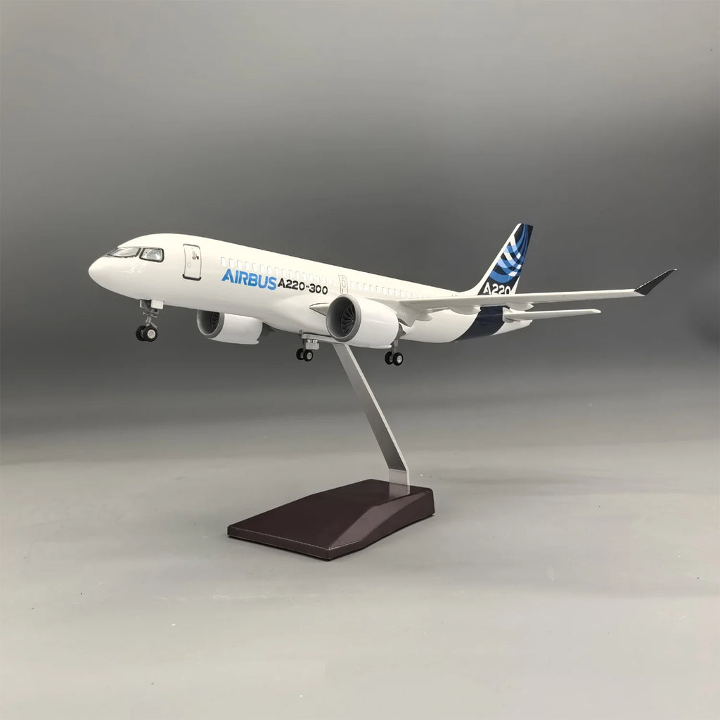 1/100 Scale for A220 prototype neo Airplane Model for Adult Pre-Built Model kit Airplane Collection Creative Tabletop Displays