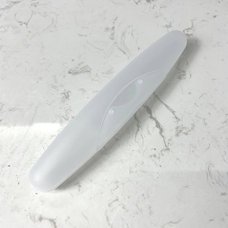 1pc Portable Single Toothbrush Case, Dustproof, Made Of Plastic Material, Designed For Daily Use And Travel