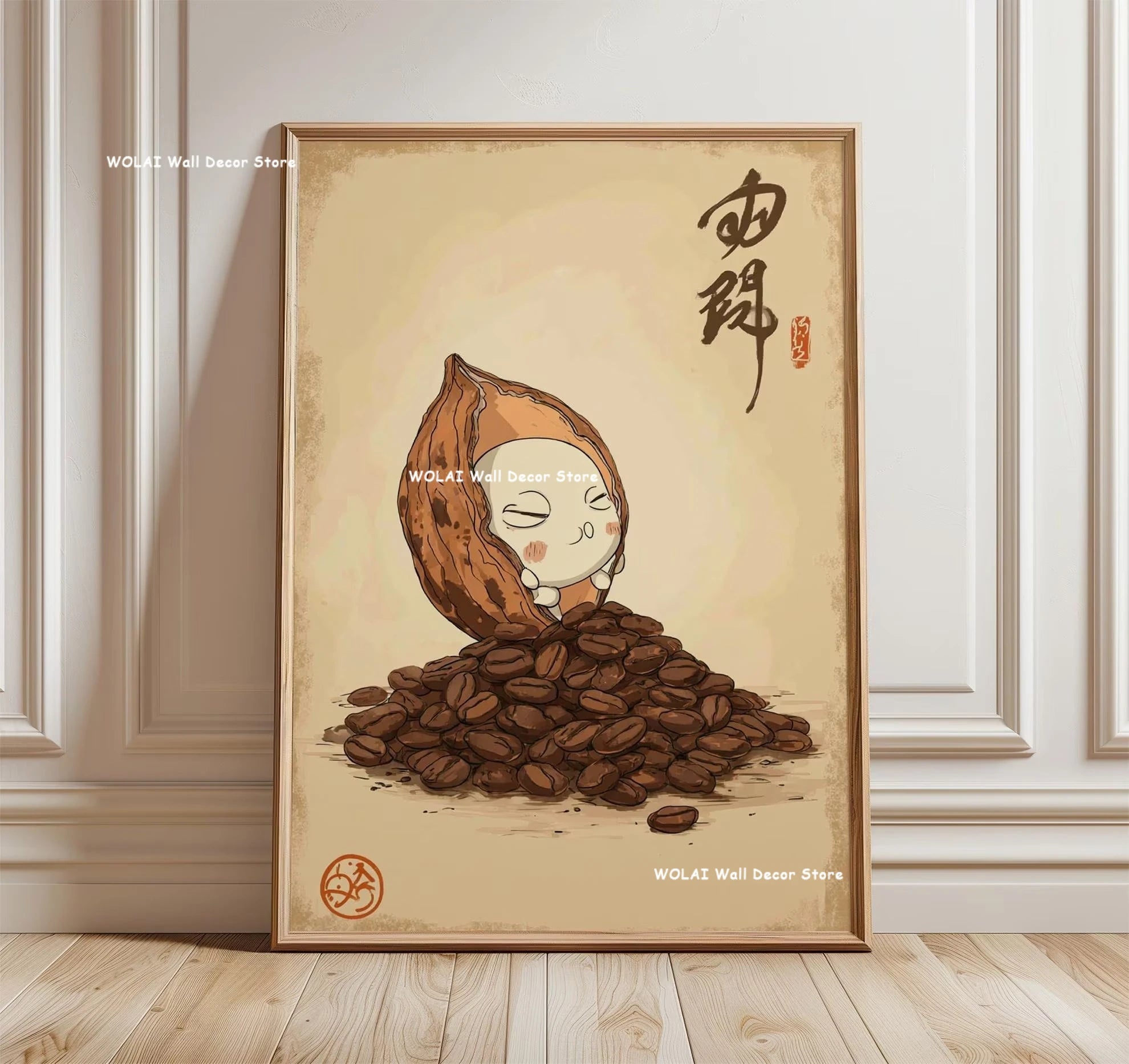 Anime Cafe Shop and Bicycle Canvas Poster Ghibli Work Anime Style Street Cafe Scene Wall Art Printing for Living Room Home Decor