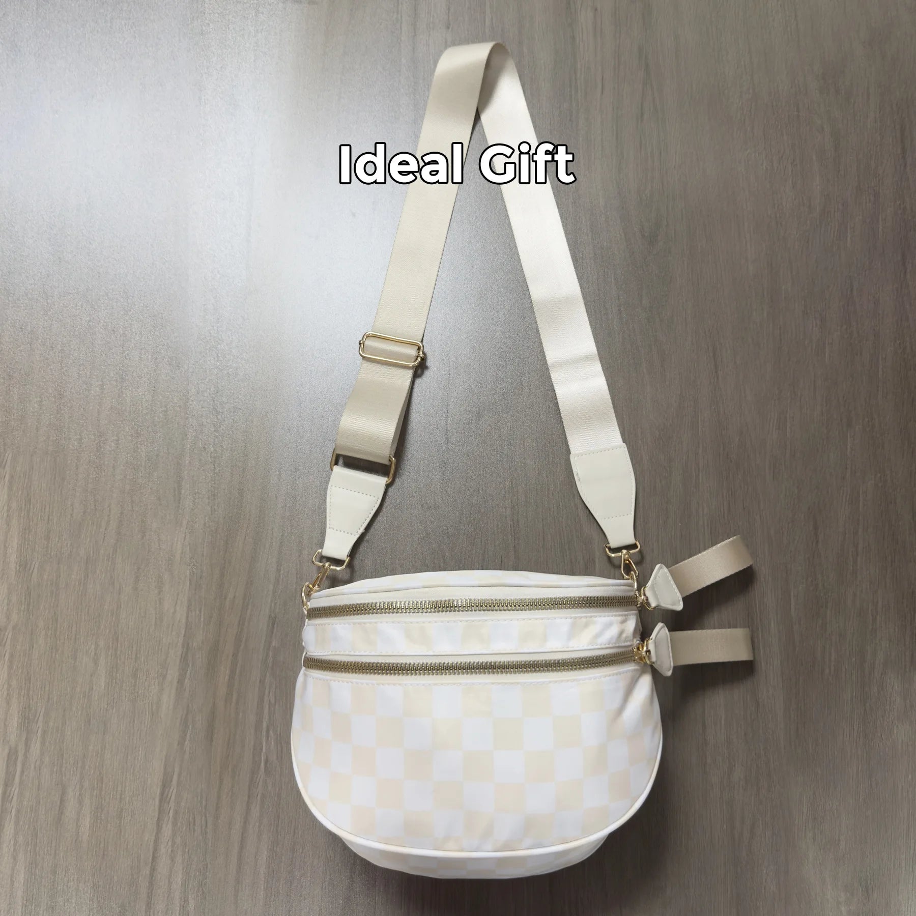 New checkered crossbody bag, shoulder bag, large-capacity shell bag
