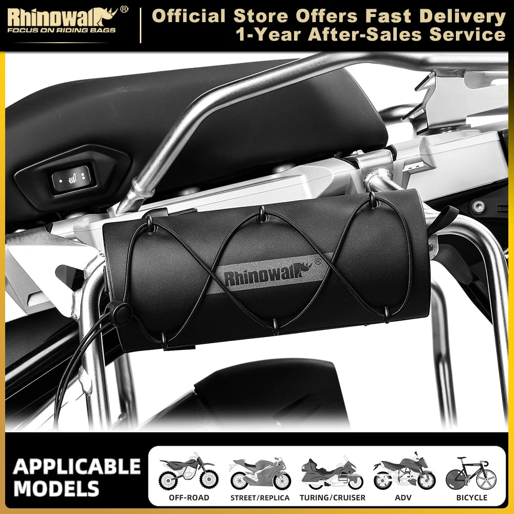 Rhinowalk Motorcycle Side Bag 100%Waterproof Motor Crash Bar Bag 1.9L Portable Motorbike Saddlebag Repair Tool Placement Bag