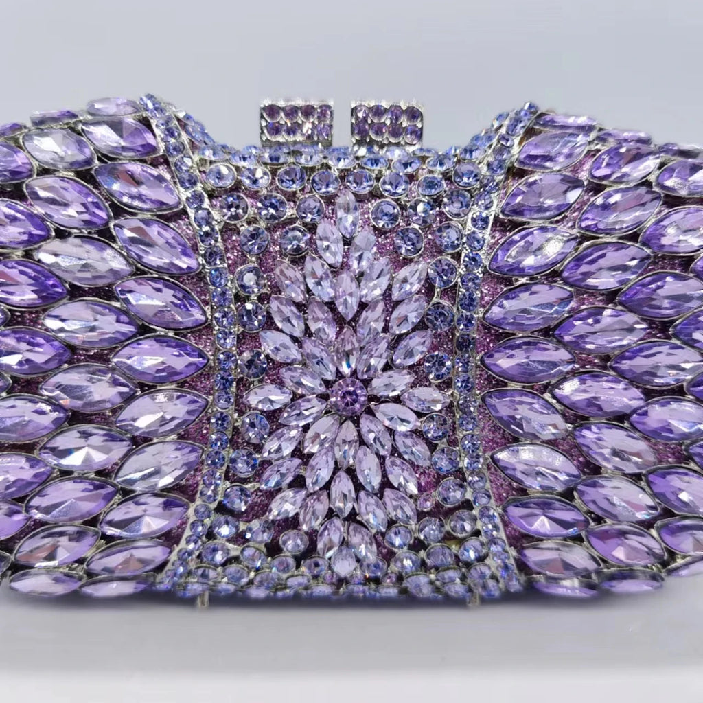 High Quality Diamond Horse Eye Bag Crystal Clutch Purse Dinner Luxury Women's Handbag