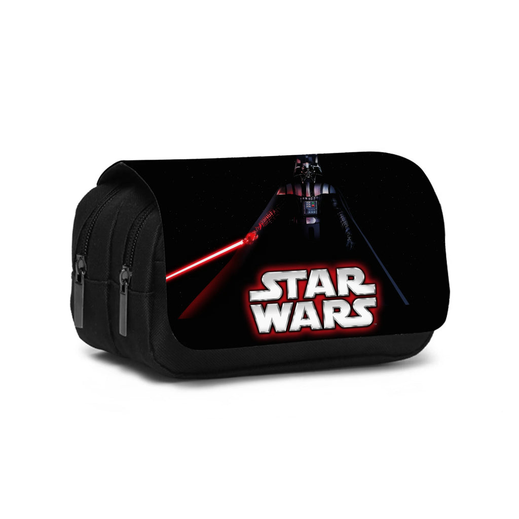 Star Wars Movie Double layered Pencil Case Large Capacity Stationery Organizer Bag for Boy Girls and Students Pen Bag