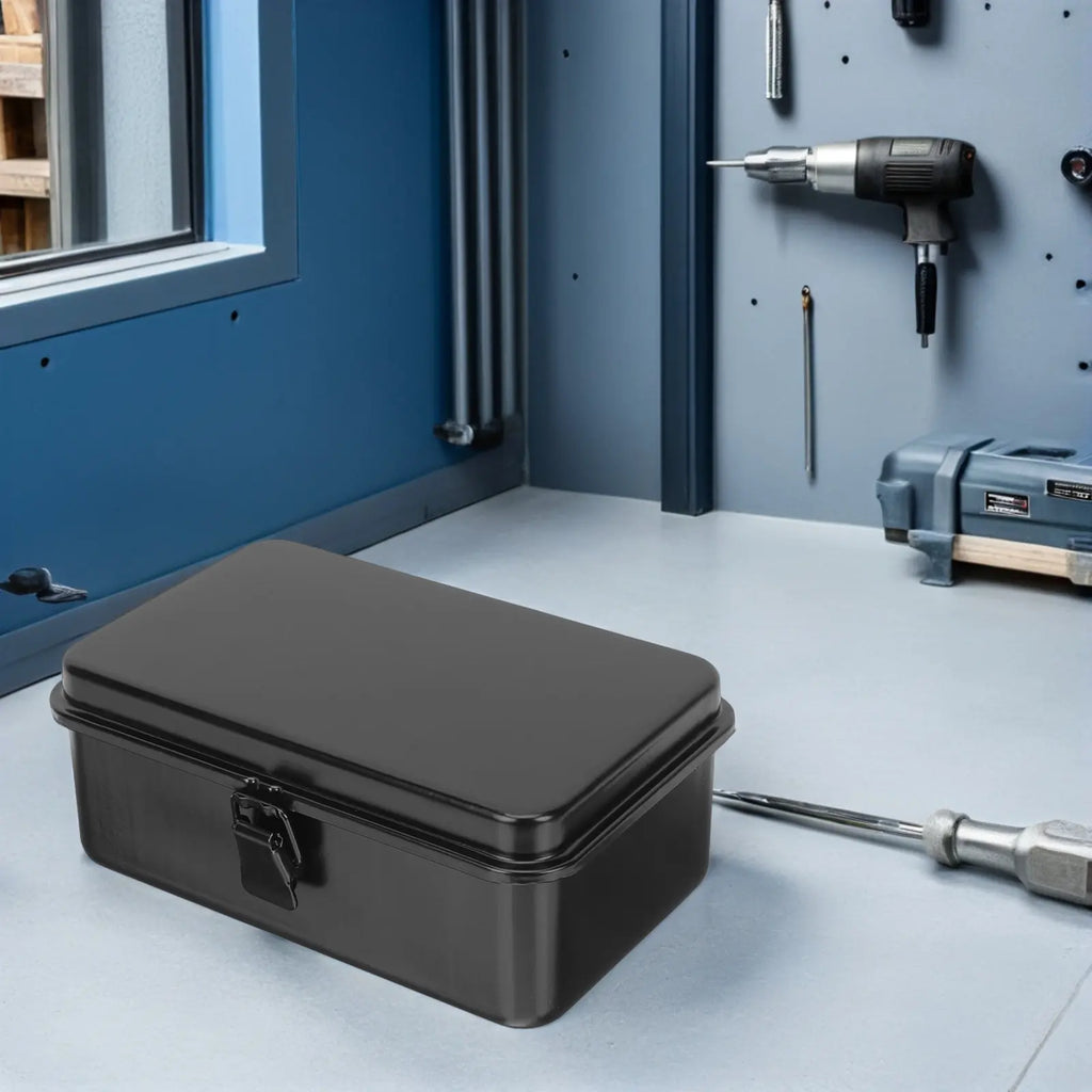 2Pcs Metal Tool Box Thick Iron Portable Small Toolbox for Home Garage Automotive Tool Storage Car Toolbox Metal