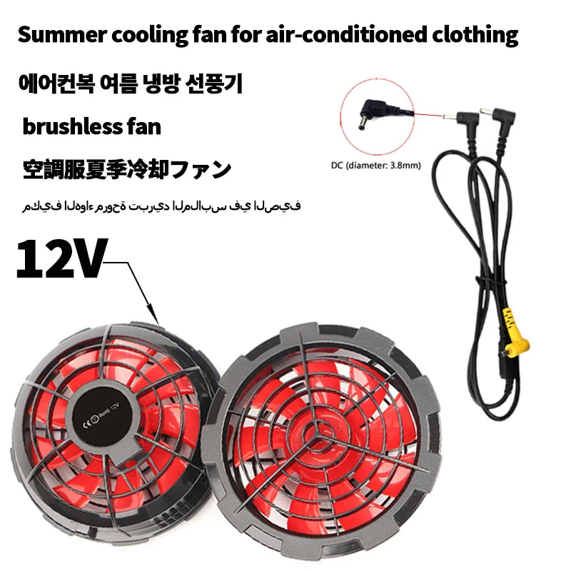 Air Conditioning Clothes Fan Group Cooling Vest With Fan Personal Air Conditioning Worker Heat Relief Cooling Clothing 21V Fan