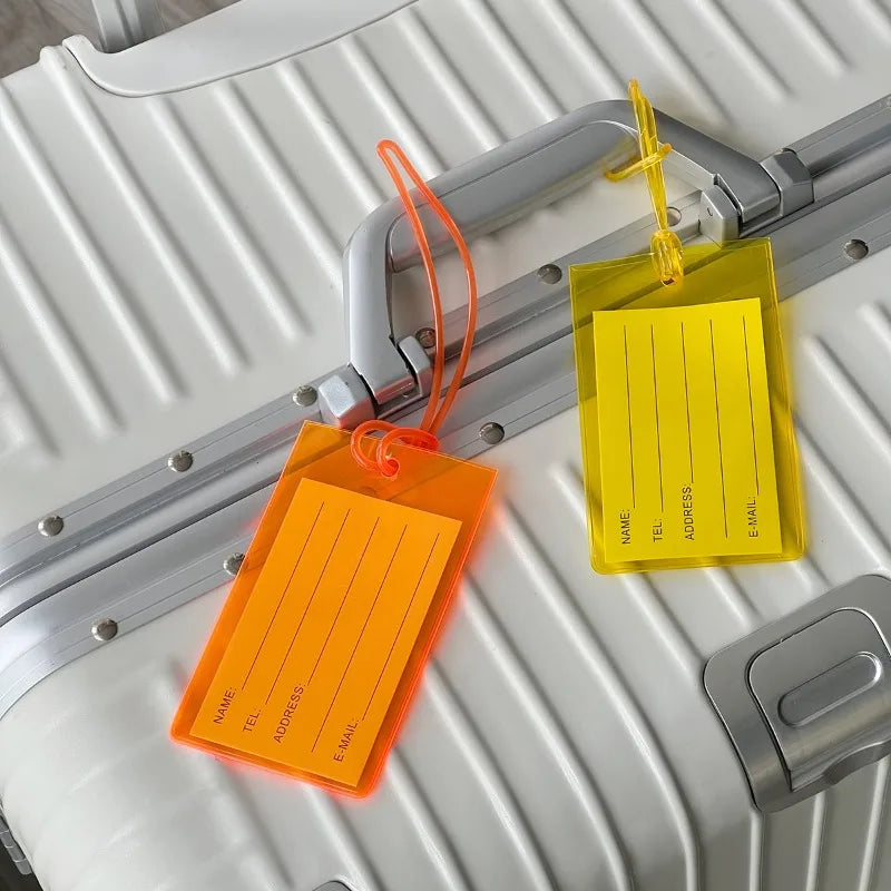 New Travel Waterproof Luggage Tag Holder Boarding Pass Travel Tag Card Cover Suitcase ID Address Name Holder Portable Label