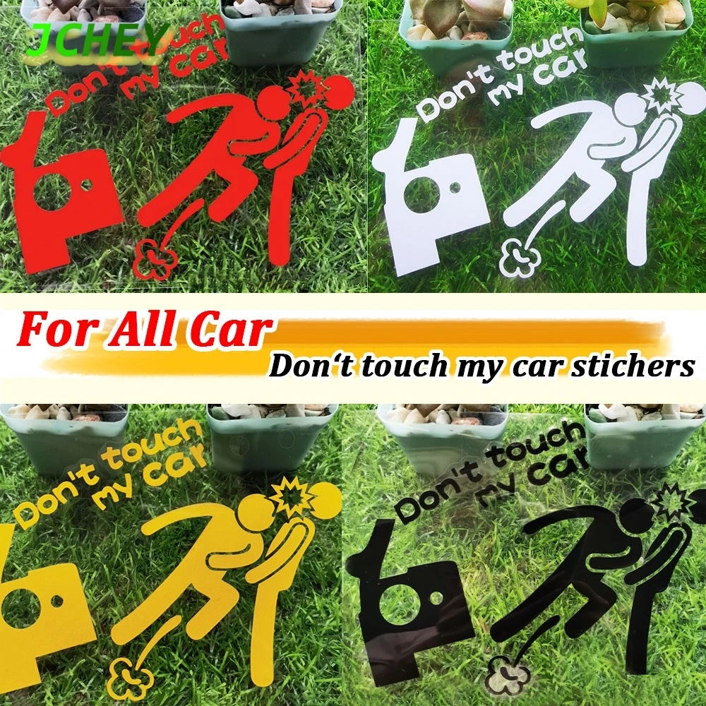 Car Sticker Don't Touch My Car Creative Funny Personalized Car Decoration Stickers Car Window Accessories Car Body Decal