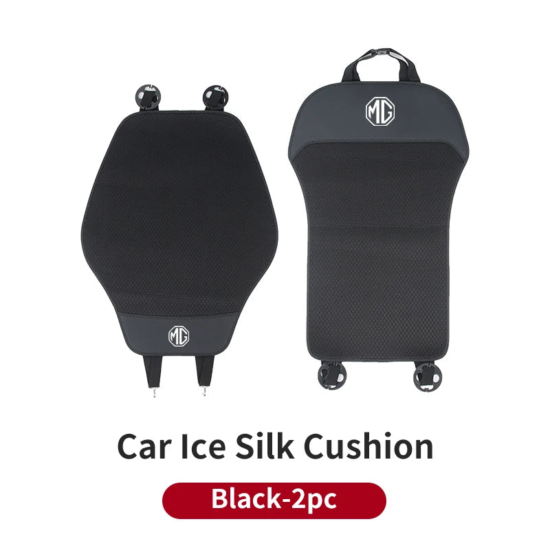 Car Ice Silk Seat Cushion Backrest Seat Cover Waist Pad Accessories For Morris Garages MG 3 5 6 7 HS ZS GS Hector TF GT ZR RX5