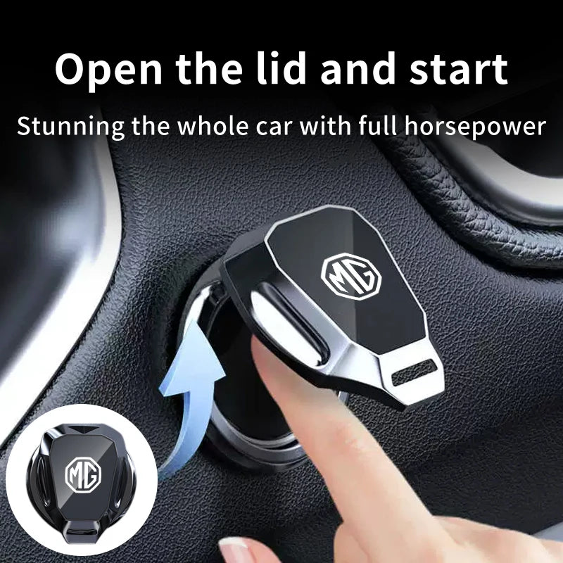 Car One-Touch Start Button Cover Metal Start Case Accessories For Morris Garages MG 6 3 5 7 TF ZR ZS HS GS GT Hector RX5 RX8 350