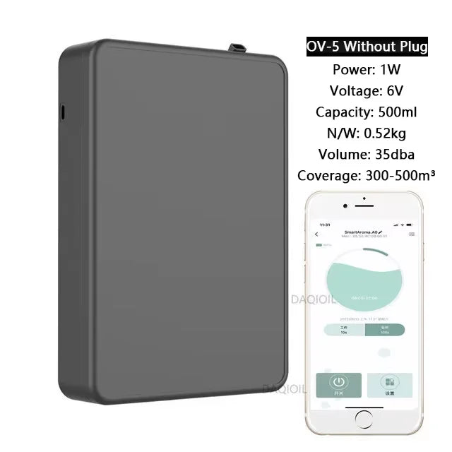 Bluetooth Smart Essential Oil Diffuser Professional Aroma Diffuser 500m³ Wall Mounted Scent Machine Electric Smell for Home