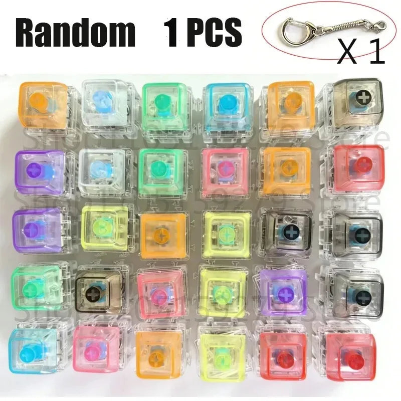 /*LED Keyboard Keychain Fidget Toys Crystal Clicker Sensory Toy for Stress Relief Keyboard Keychain Fidget Gadget for Adults Kid