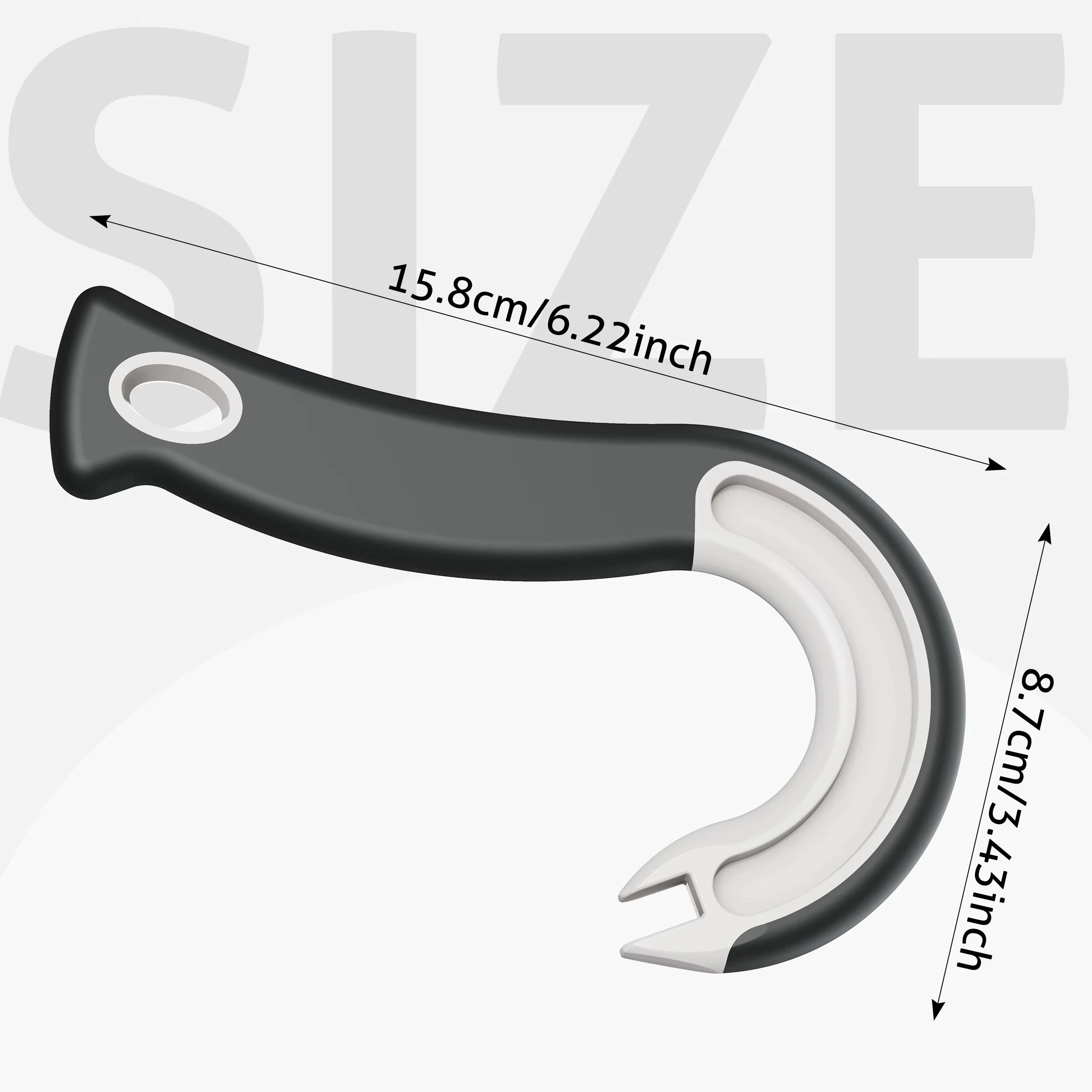 New Design Easy-Grip Hook Can Opener - Durable Plastic, Perfect for Home & Restaurant Use, Ideal Christmas Party Accessory