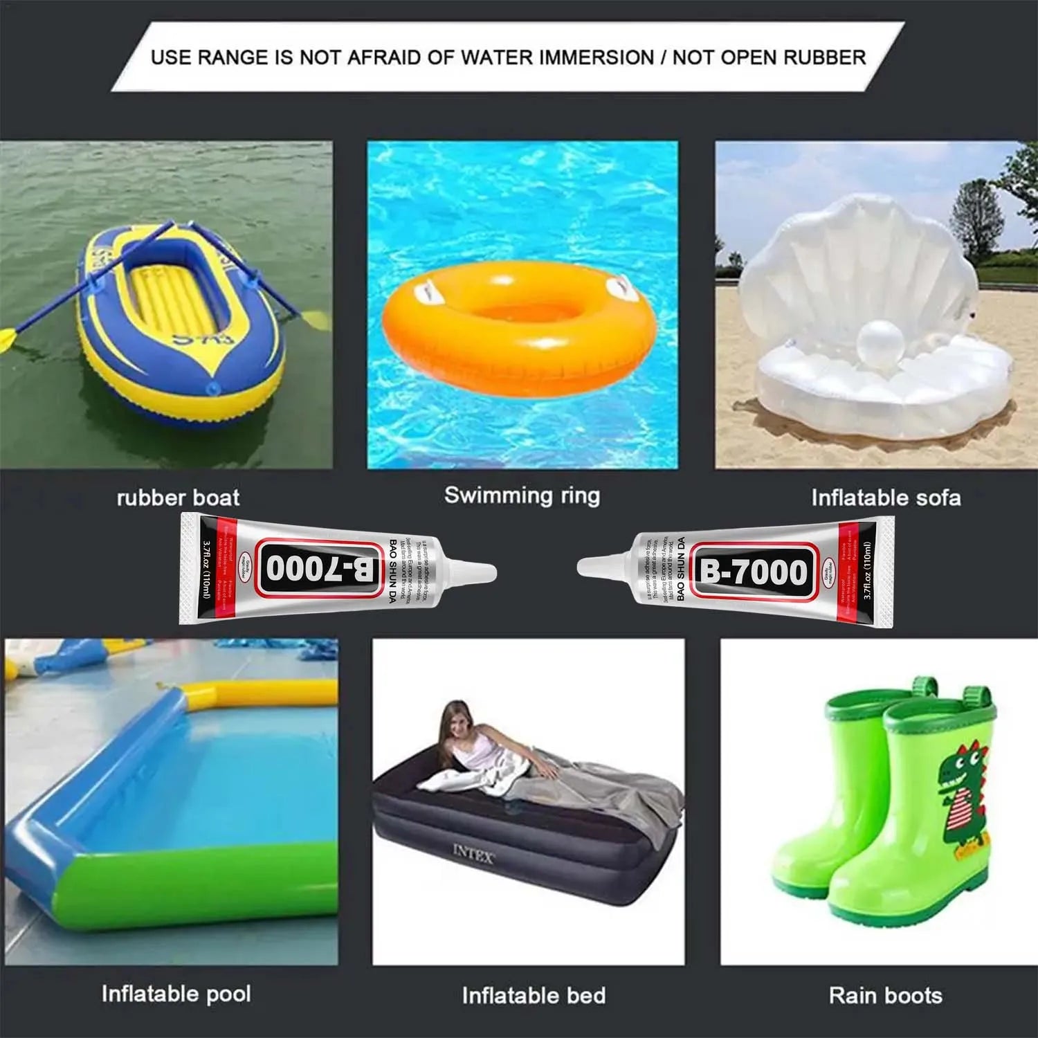 b-7000 Inflatable Boat Repair Glue Adhesive Waterproof Repair Glue Leak-proof Repair Glue For Kayak Rubber Boat Canoe Outdoor.