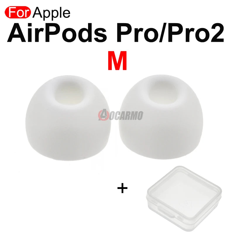 Aocarmo For Apple AirPods Pro 1/2 Pro2 Earphone Silicone Soft Plug Dust Prevention Pressure Reduction Rubber Sleeve A2083 A2084