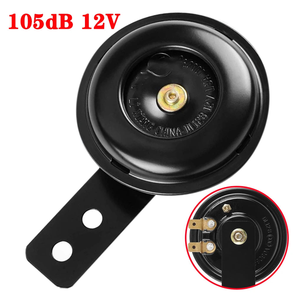 105db 12V Motorcycle Horn Car Loud Whistle Speaker Electric Warning Machine Kit Motorbike Dirt Pit Bike Moto Auto Accesssorie