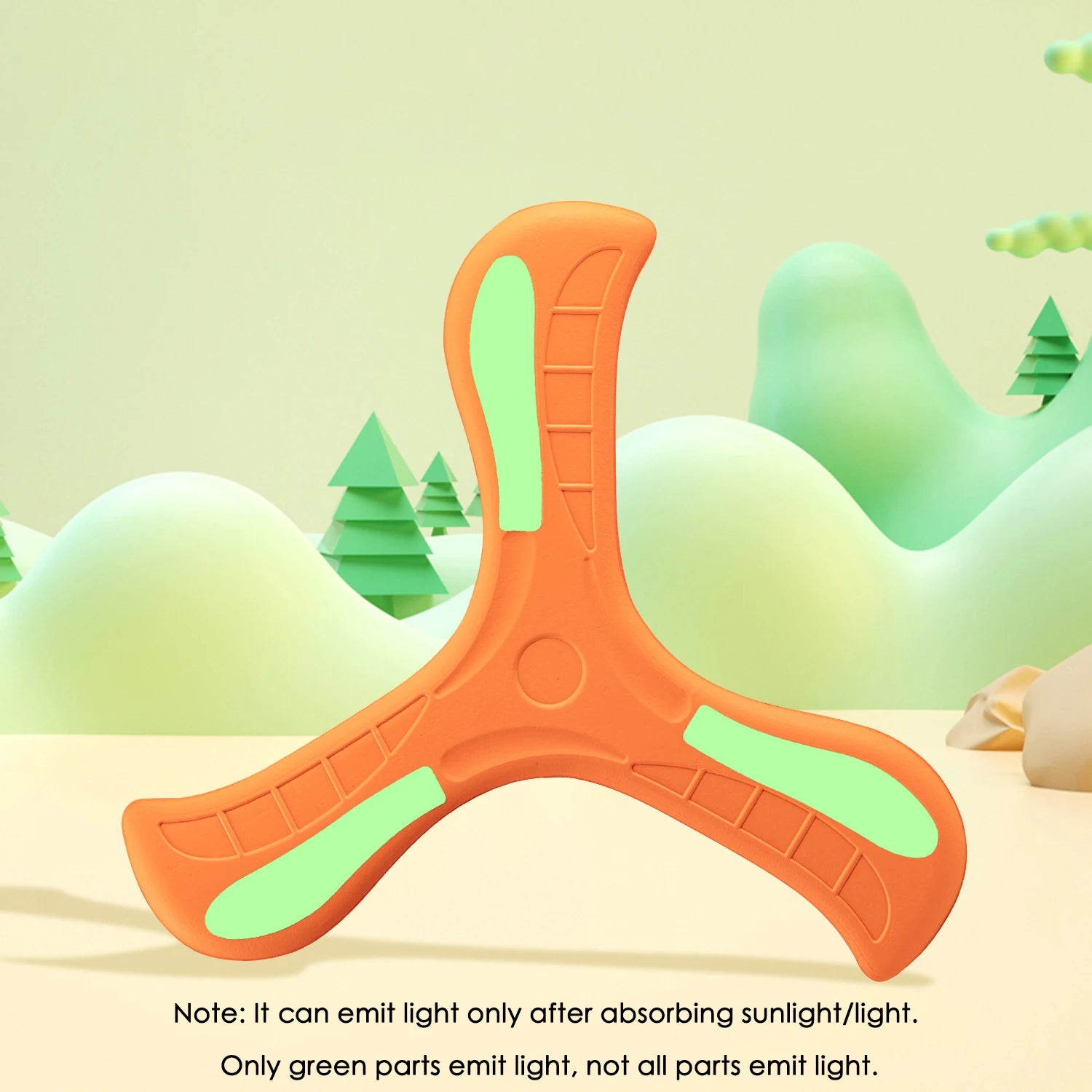 Luminous Boomerang Toy Three-leaf Returning Flying Disc Safe Soft Outdoor Sports Game for Kids Adults Parent-Child Interaction