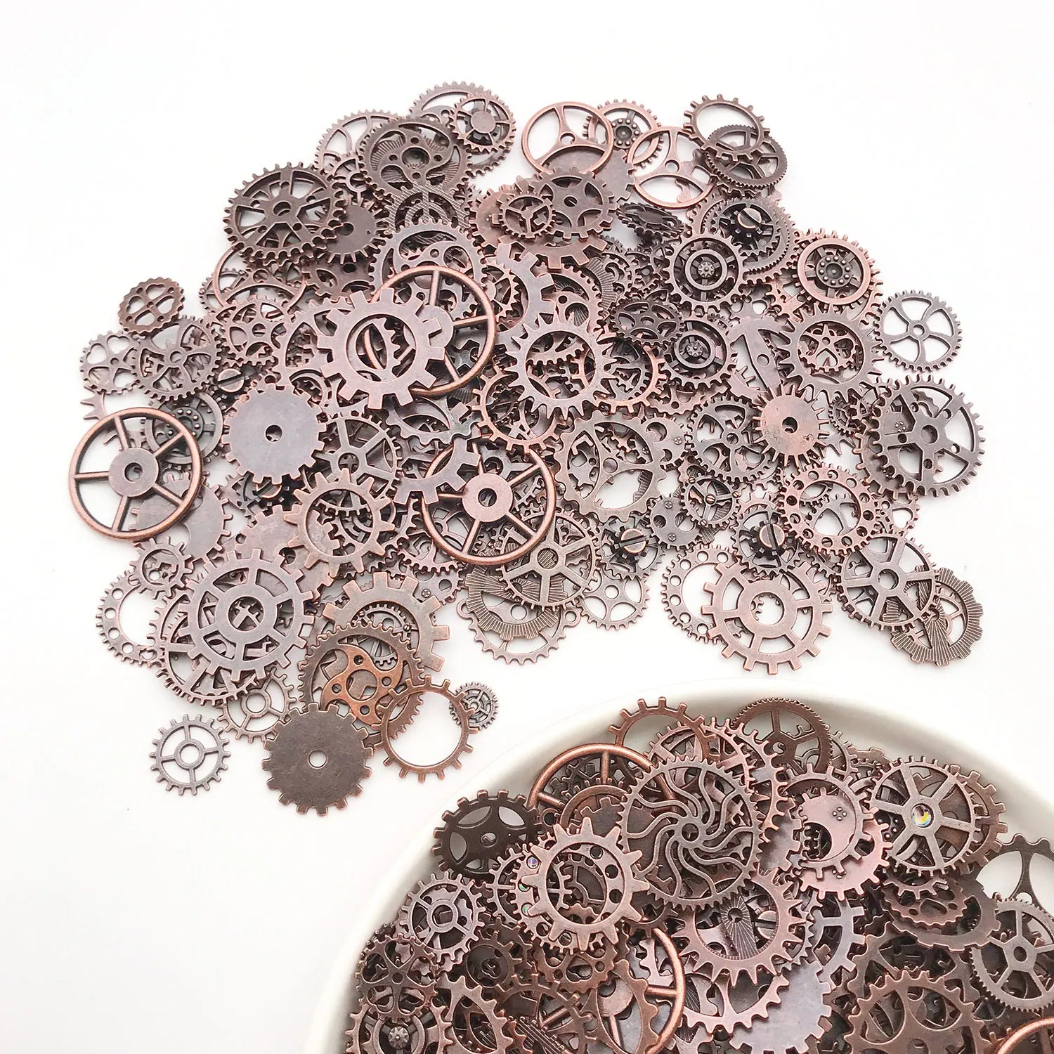 1 Bag Random Assorted Steampunk Zinc Alloy Gear DIY Pendants, Jewelry Craft Findings & Supplies.