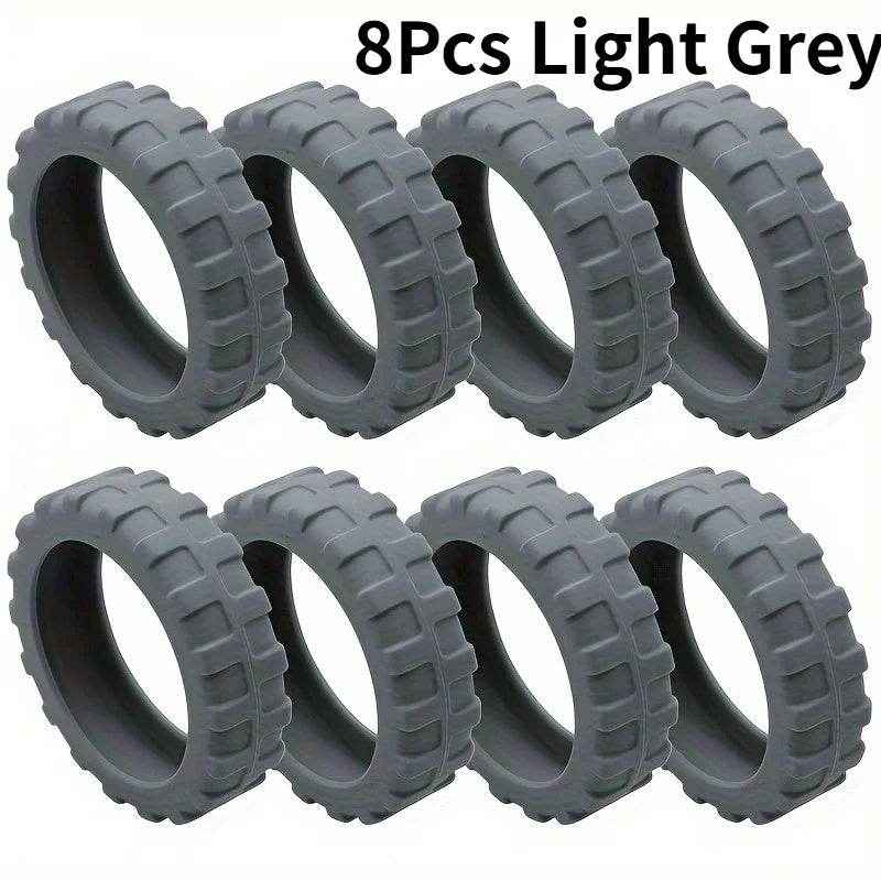 8pcs/set Silicone Luggage Wheel Protective Covers, Scratch Protection Covers for Universal Wheels.Essential Travel Accessorie.
