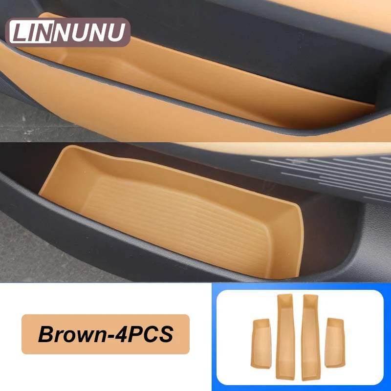 LINNUNU Silicone Car Door Storage Box Pocket Mat For Geely Starray EM-i EX5 EM-i 2026 Anti Slip Dustproof Liner Protector Parts