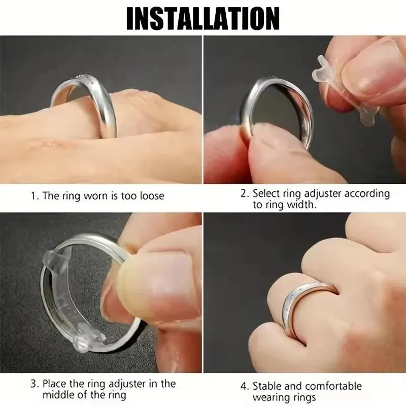 12Pcs 1 Set Ring Adjustment Pad Ring Size Adjuster Fixed Reduction Pad