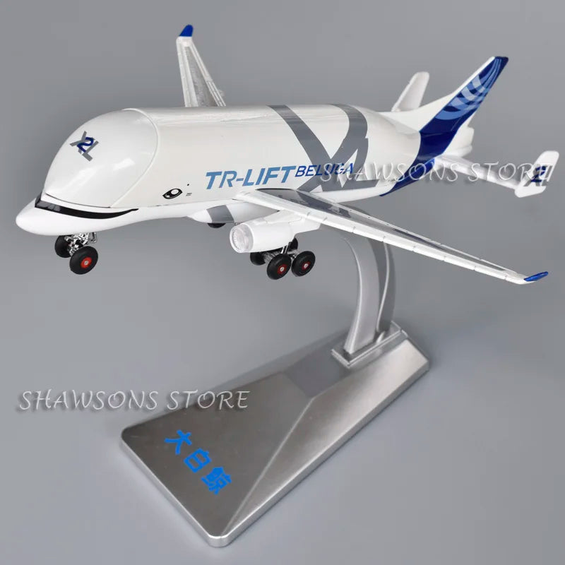 1:260 Diecast Model Plane Toy Airbus A330-700L Super Transporter Beluga XL Miniature Replica With Sound and Light