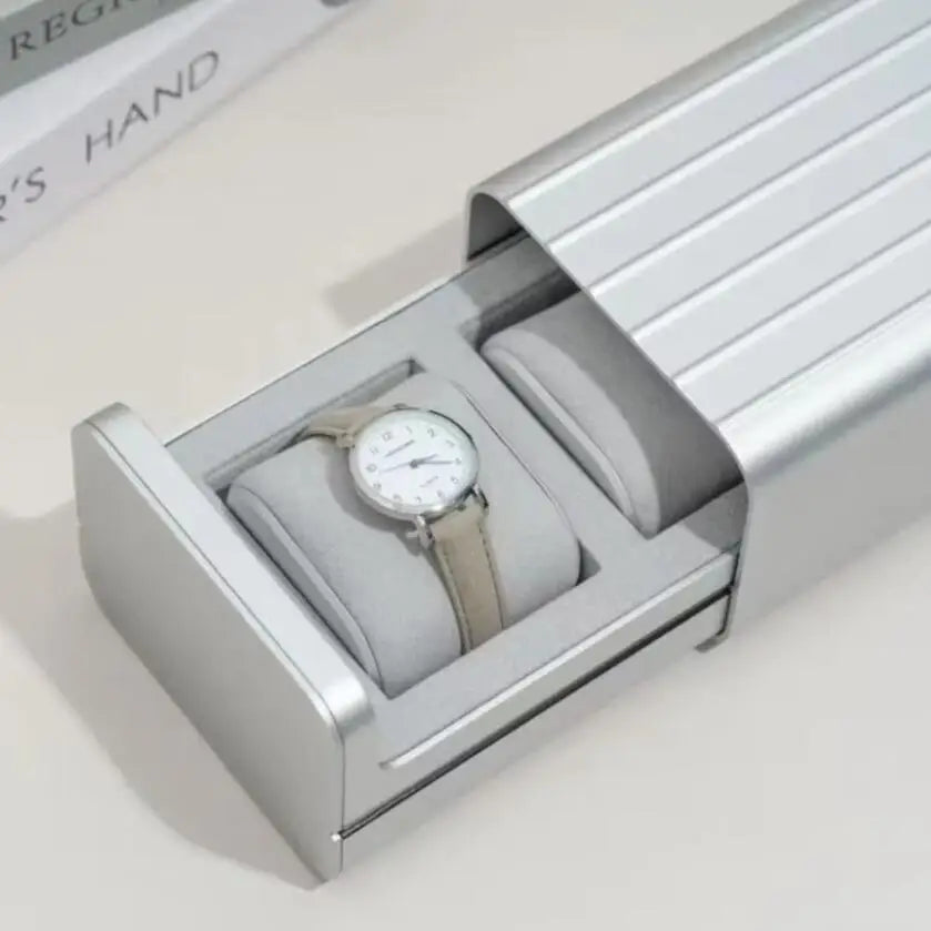 Aluminum Watch Case Three Watch Position Storage Box Jewelry Box