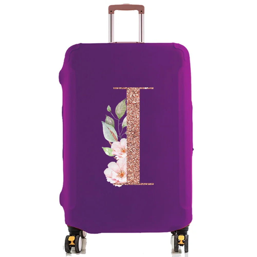 For 18-32 Inch Luggage Cover Suitcase Protector Travel Accessories Unlimited Rose Gold Stretch Fabric Dust Cover Trolley Case