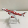 JASON TUTU 16cm AirAsia Airbus A340 Airplane Model Airplane Diecast Metal 1/400 Scale Planes