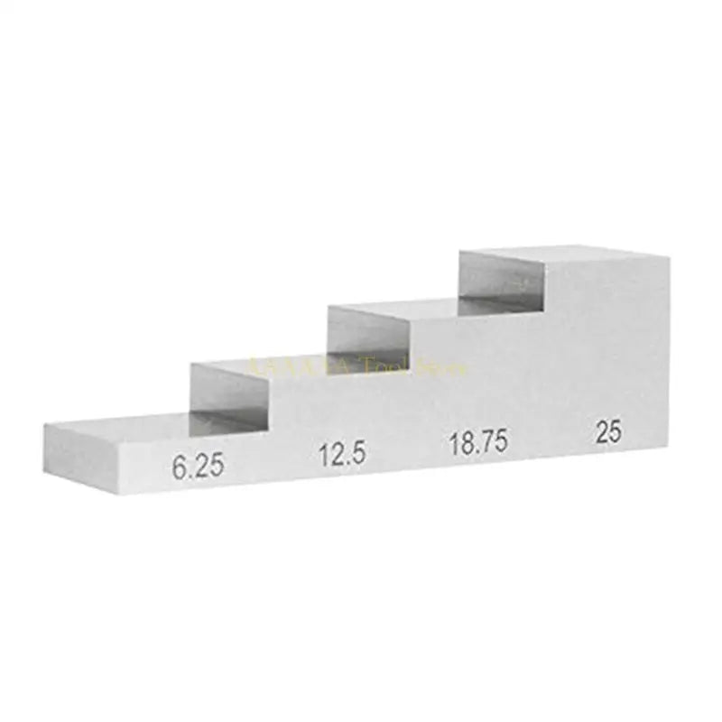 4 Step Test Block Stainless Steel Calibration Block UT-Block Thickness Step Wedge Ultrasonic Test Block 6.25-25mm