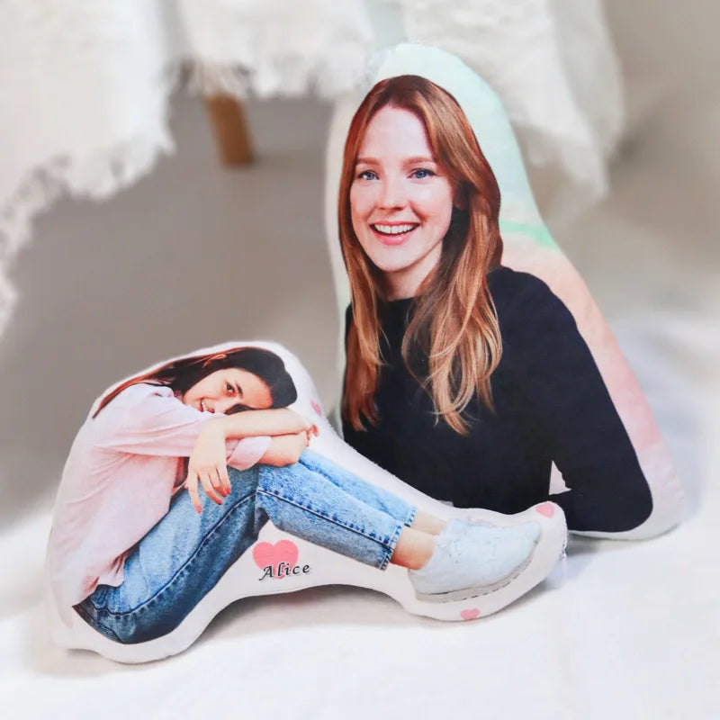 Personalized Photo DIY Humanoid Cushion Couple  Pillow Stuffed Boyfriend Pillow  Custom Father Lifesize Picture Cushion Gift