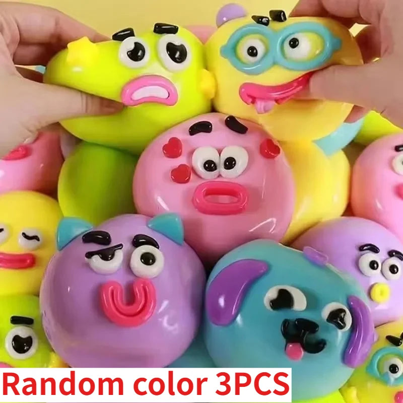 5PCS Smushers Squishy Funny Curiosities Dog Face Swap Squishy Toy Soft Moldable Cute Slow Rise Squeeze Toy Relaxing Sensory Gift
