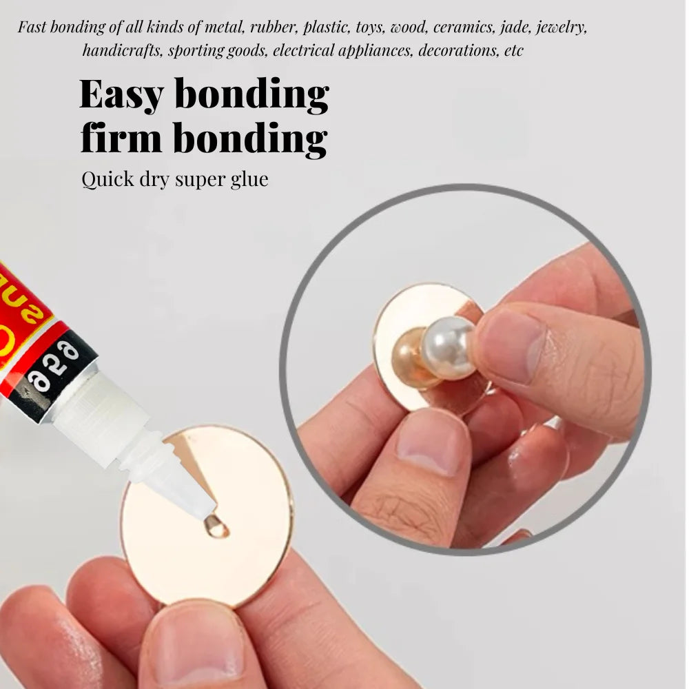 10-50 Liquid Super Glue Wood Rubber Metal Glass Cyanoacrylate Adhesive Stationery Store 502 Instant Strong Bond Leather