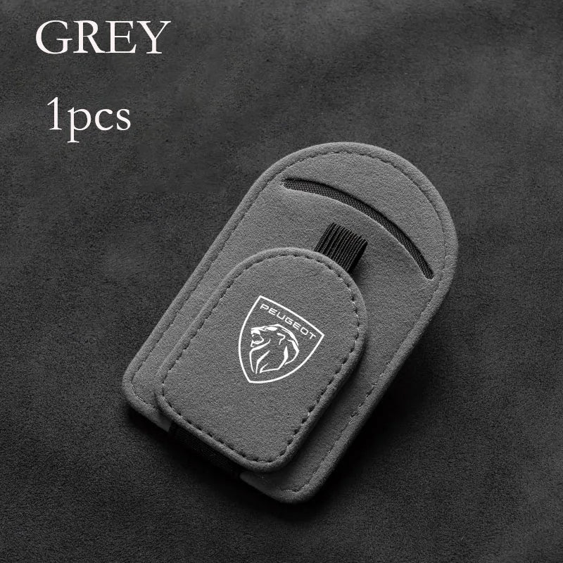 Car sun visor glasses clip suede magnetic multifunctional bracket suitable for  Peugeot 408 4008 308 3008 Rifter 5008 508 2008