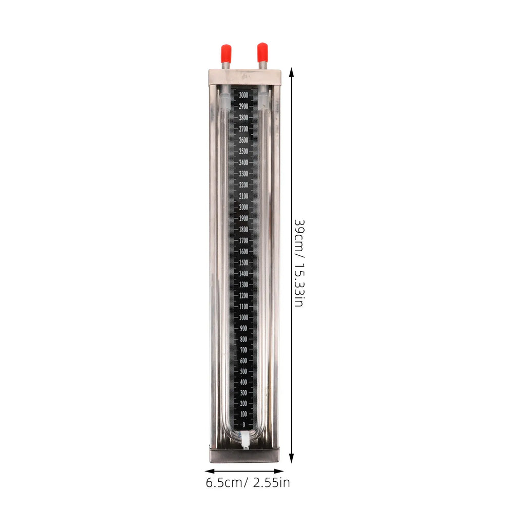 Stainless Steel U Tube Manometer Pressure Gauge Vacuum Tube Tester 0-3000Pa High Accuracy Differential Pressure Meter