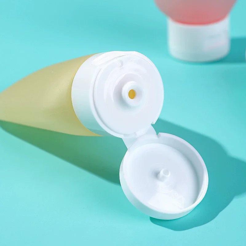 60ml/Set Silicone Travel Multicolour Cosmetic Bottles Empty Container Leakproof Refillable Bottle For Shampoo Conditioner Lotion