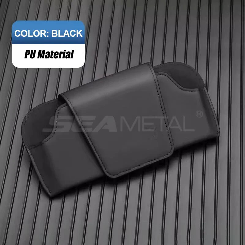 SEAMETAL Magnetic Suede Car Glasses Case Magnetic Sunglasses Holder Anti-Scratch Sun Visor Eyeglasses Protection Storage Case