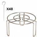 Stainless Steel Vertical Grill Rack Detachable String Grill Vertical Barbecue Skewer Bracket 12/24/36/48 Skewer Holder