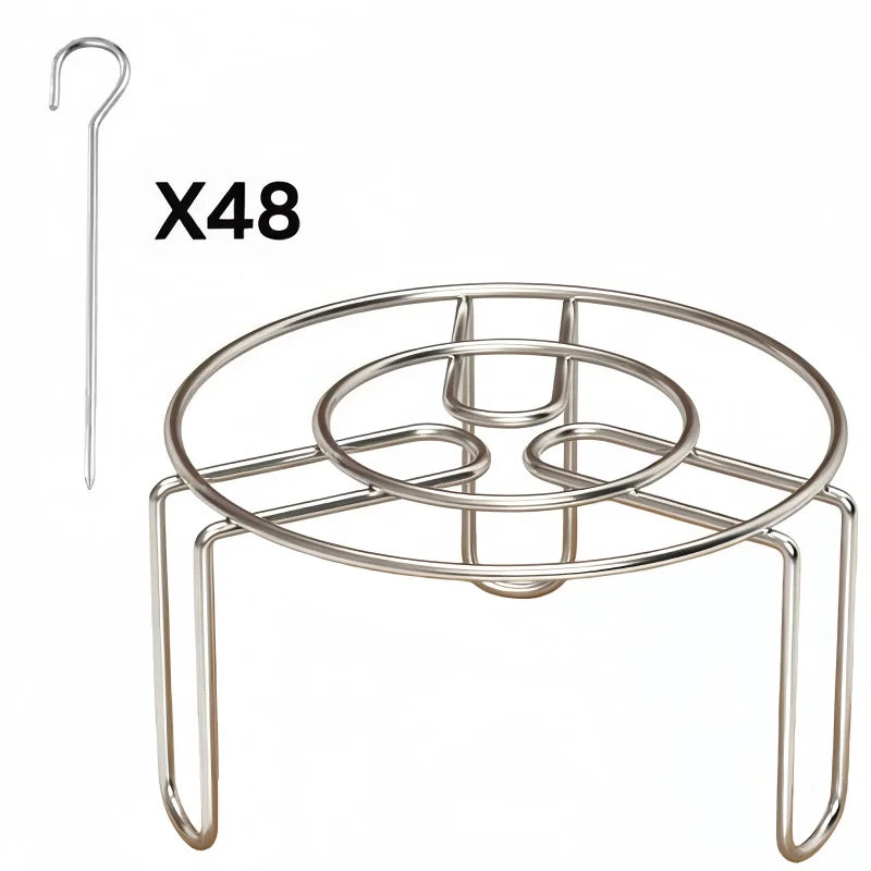 Stainless Steel Vertical Grill Rack Detachable String Grill Vertical Barbecue Skewer Bracket 12/24/36/48 Skewer Holder