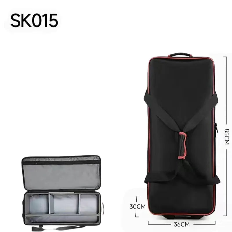Professional Studio Flash Light Kit Rolling Suitcase Large/Medium/Small Photography Equipment Luggage Bag with Wheel Travel case