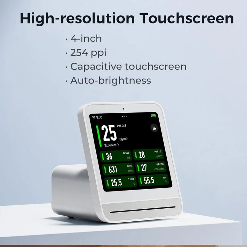Qingping Indoor Air Quality Monitor 2 Detects PM2.5 CO2 PM10 Temperature and Humidity for Smart Home Works with Mihome APP