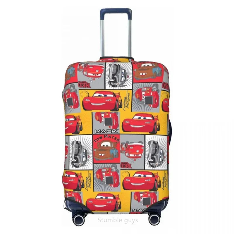 Travel Suitcase Cover Car Pattern Elastic Material Fits 18-32 Inch Luggage Durable Anti-Scratch Dustproof Washable Protector