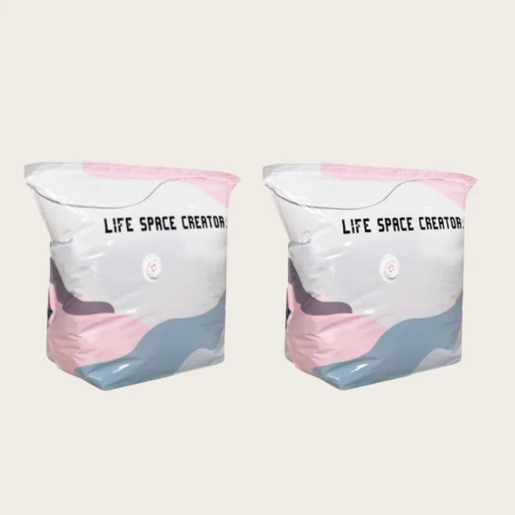 Vacuum Compression Bag Space Saving Pumpless Vacuum Storage Bags Waterproof Reusable Organizer for Clothes Bedding