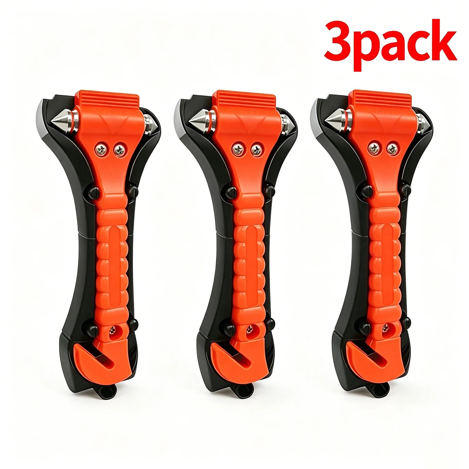 1/8PCS Emergency Escape Hammer, Car Safety Tool with Seat Belt Cutter & Window Breaker, Red Survival Tool for Camping Driving