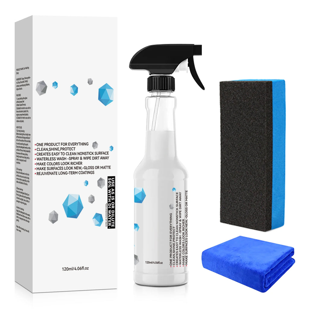 Multi-Action Car Care Spray 120ml - Waterless Formula Cleans & Waxes Body, Wheels & Glass for a Long-Lasting Shine.