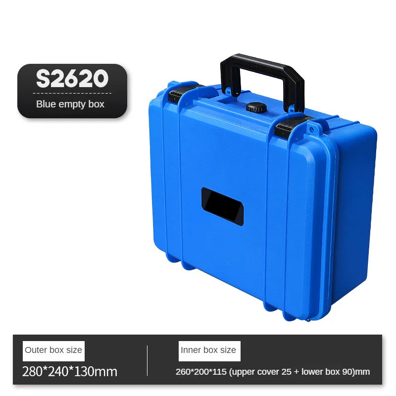Thickened Plastic Hard Case Portable Equipment Hardware Toolbox Large-Capacity Instrument Storage Box With Sponge PP Suitcase
