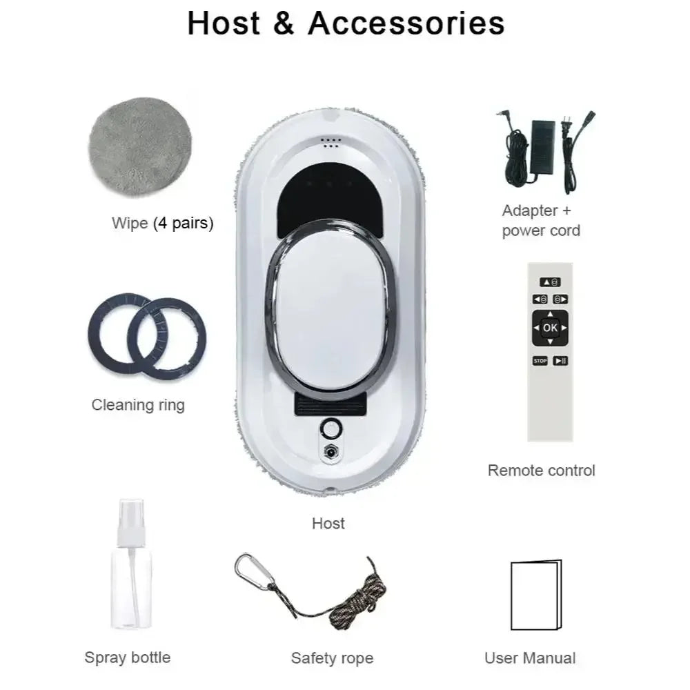 Window Cleaning Intelligent Robot Electric Glass Cleaner with Remote Control for Home High-Rise Balcony Windows window cleaner