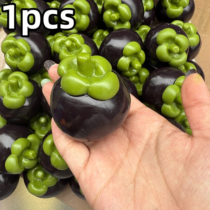 Creative Mangosteen Squishy Fidget Toy  Rebound Squeeze Toy ASMR Sensory Anti Stress Toys for Adults